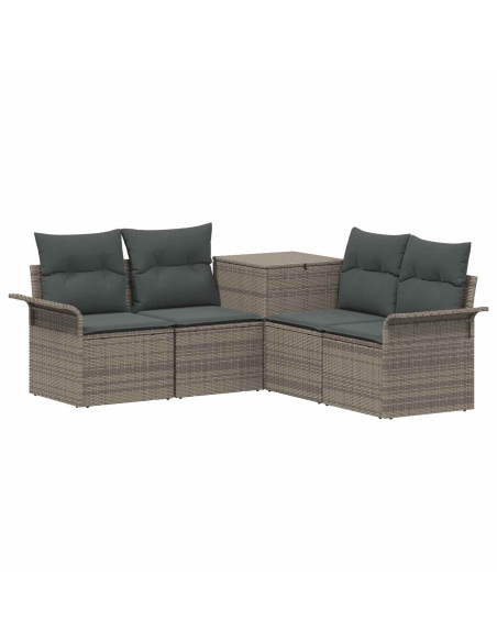 Set di divani 5 pz Grigio e Grigio Scuro
