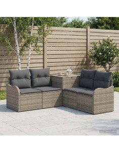 Set di divani 5 pz Grigio e Grigio Scuro