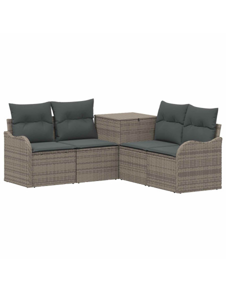 Set di divani 5 pz Grigio e Grigio Scuro