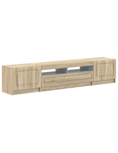 Mobile TV LED a 5 pezzi Rovere Sonoma Legno ingegnerizzato