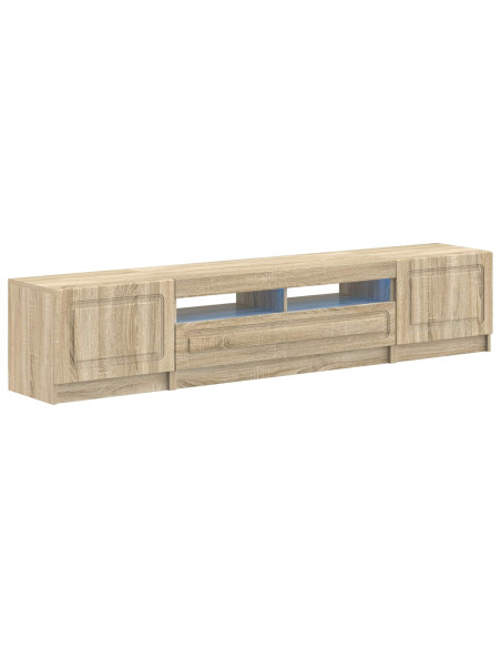 Mobile TV LED a 5 pezzi Rovere Sonoma Legno ingegnerizzato