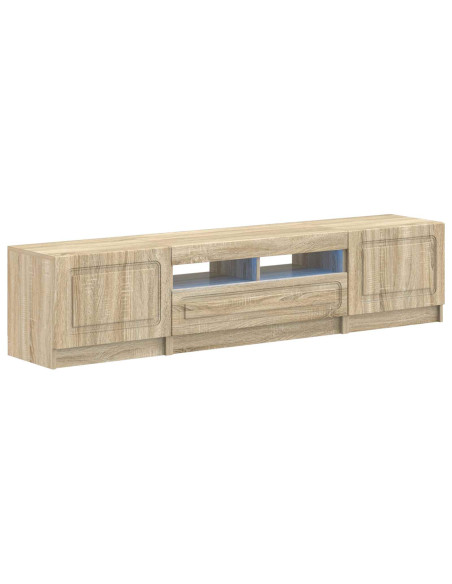 Mobile TV LED a 5 pezzi Rovere Sonoma Legno ingegnerizzato