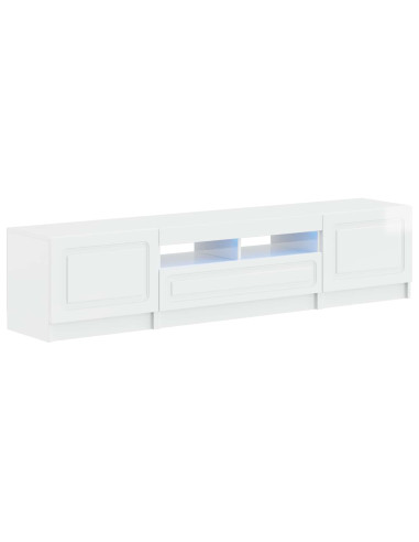 Mobile TV LED a 5 pezzi Bianco Lucido Legno ingegnerizzato