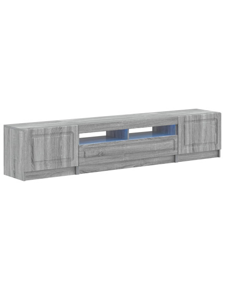 Mobile TV LED a 5 pezzi Sonoma grigio Legno ingegnerizzato