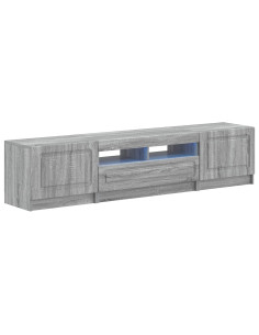 Mobile TV LED a 5 pezzi Sonoma grigio Legno ingegnerizzato