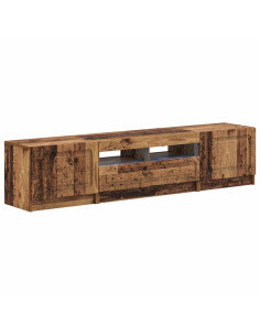 Mobile TV LED a 5 pezzi Legno antico Legno ingegnerizzato