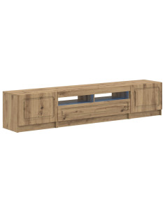 Mobile TV LED a 5 pezzi Rovere Artigianale Legno ingegnerizzato