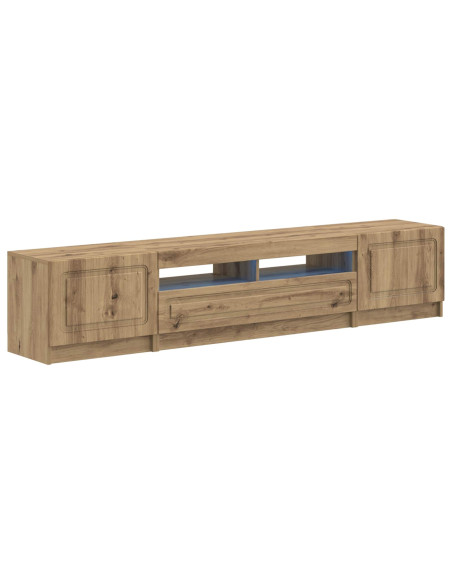 Mobile TV LED a 5 pezzi Rovere Artigianale Legno ingegnerizzato