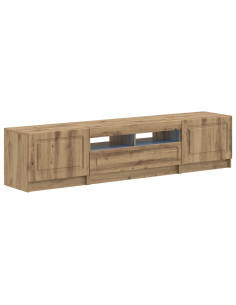Mobile TV LED a 5 pezzi Rovere Artigianale Legno ingegnerizzato