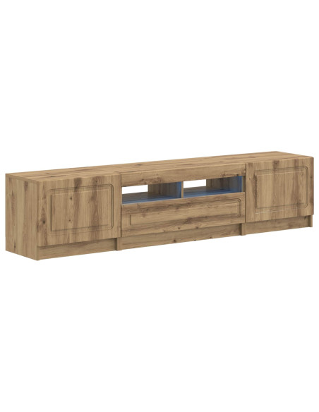 Mobile TV LED a 5 pezzi Rovere Artigianale Legno ingegnerizzato