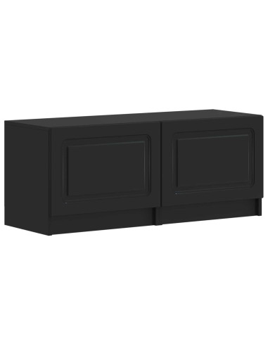 Mobile TV LED a 5 pezzi Nero Legno ingegnerizzato