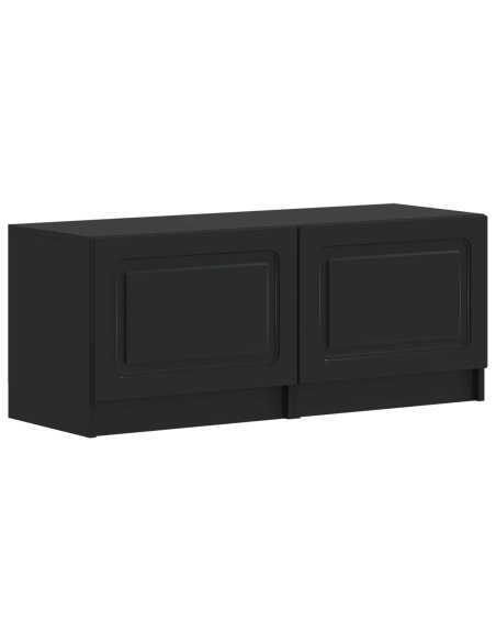Mobile TV LED a 5 pezzi Nero Legno ingegnerizzato