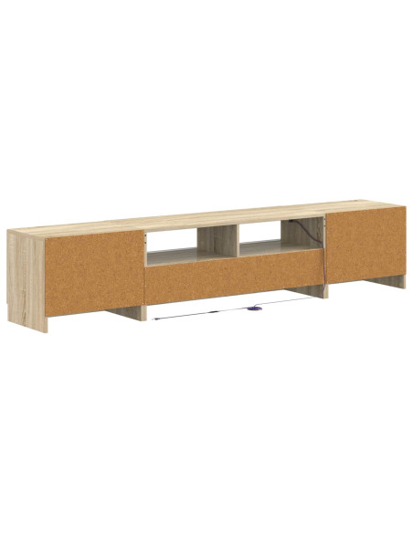 Mobile TV LED a 5 pezzi Rovere Sonoma Legno ingegnerizzato