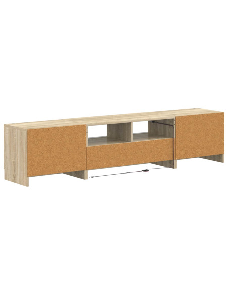 Mobile TV LED a 5 pezzi Rovere Sonoma Legno ingegnerizzato