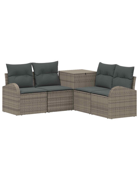Set di divani 5 pz Grigio e Grigio Scuro