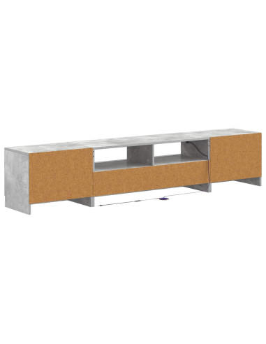 Mobile TV LED a 5 pezzi Grigio Cemento Legno ingegnerizzato