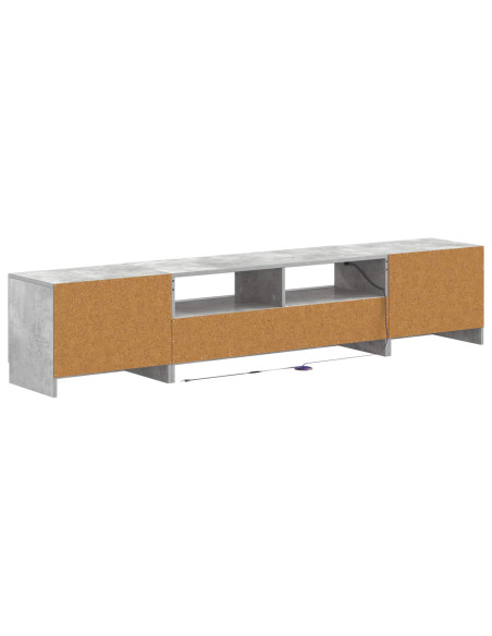 Mobile TV LED a 5 pezzi Grigio Cemento Legno ingegnerizzato