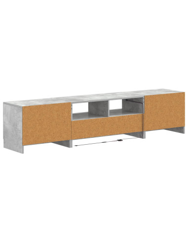 Mobile TV LED a 5 pezzi Grigio Cemento Legno ingegnerizzato