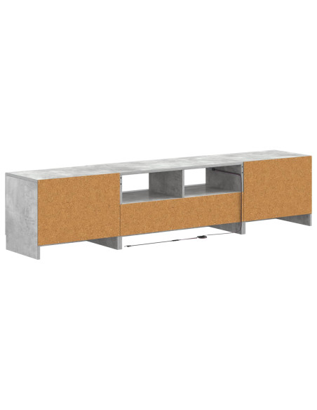 Mobile TV LED a 5 pezzi Grigio Cemento Legno ingegnerizzato