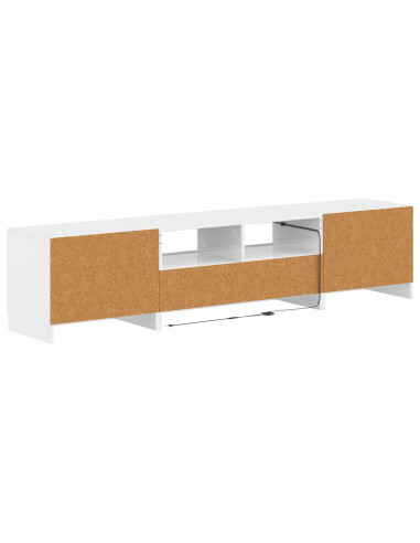 Mobile TV LED a 5 pezzi Bianco Lucido Legno ingegnerizzato