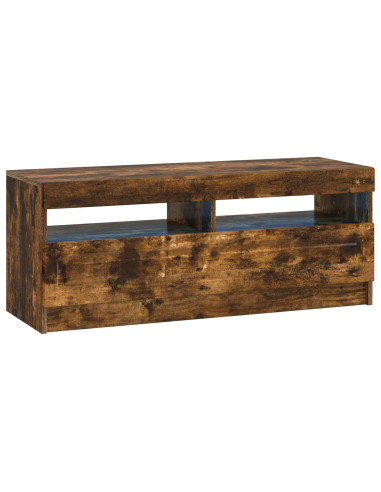 Mobile TV LED a 5 pezzi Rovere Fumo Legno ingegnerizzato