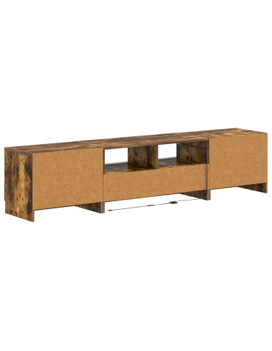 Mobile TV LED a 5 pezzi Rovere Fumo Legno ingegnerizzato