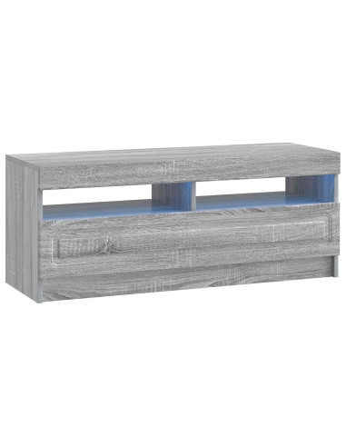 Mobile TV LED a 5 pezzi Sonoma grigio Legno ingegnerizzato