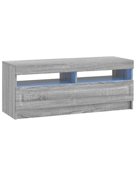 Mobile TV LED a 5 pezzi Sonoma grigio Legno ingegnerizzato