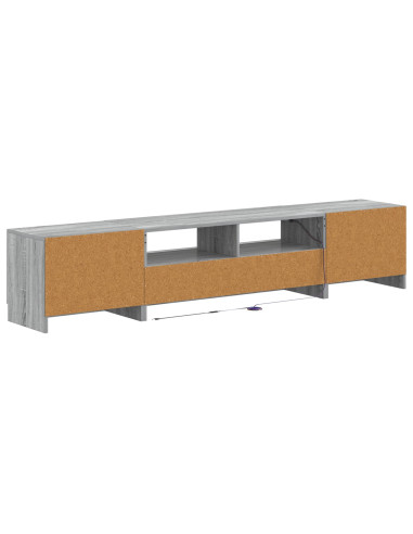 Mobile TV LED a 5 pezzi Sonoma grigio Legno ingegnerizzato
