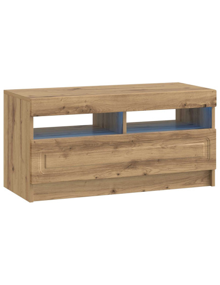 Mobile TV LED a 5 pezzi Rovere Artigianale Legno ingegnerizzato
