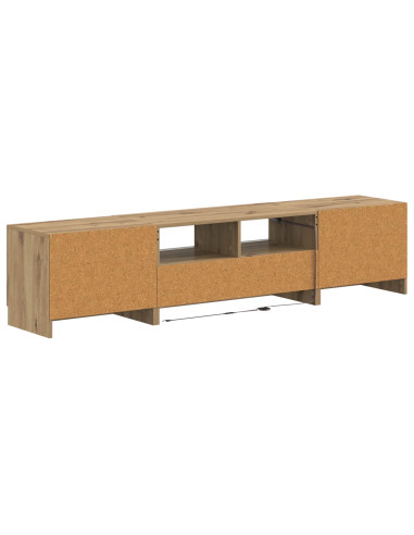 Mobile TV LED a 5 pezzi Rovere Artigianale Legno ingegnerizzato