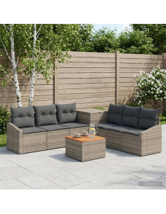 Set di divani 8 pz Grigio e Grigio Scuro