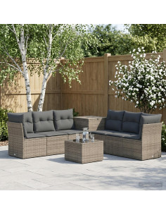 Set di divani 8 pz Grigio e Grigio Scuro