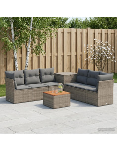 Set di divani 8 pz Grigio e Grigio Scuro