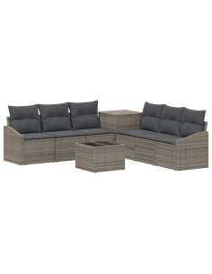 Set di divani 8 pz Grigio e Grigio Scuro 2