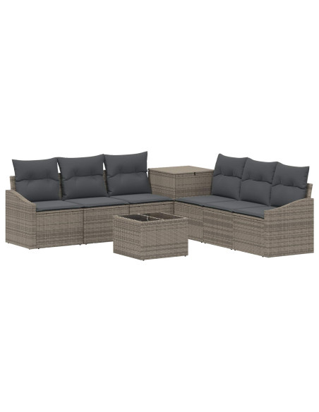Set di divani 8 pz Grigio e Grigio Scuro