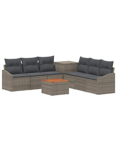 Set di divani 8 pz Grigio e Grigio Scuro 2