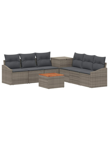 Set di divani 8 pz Grigio e Grigio Scuro