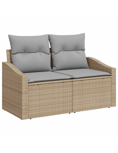 Set di divani 8 pz Beige e Grigio Chiaro
