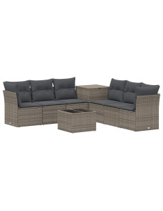 Set di divani 8 pz Grigio e Grigio Scuro 2