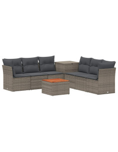 Set di divani 8 pz Grigio e Grigio Scuro 2