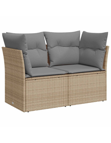 Set di divani 8 pz Beige e Grigio Chiaro