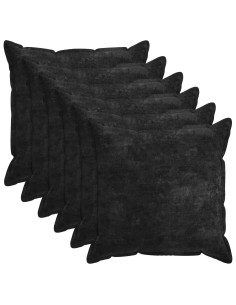 Federa 6 pz HOUTEN Antracite 80 x 80 cm Tessuto Chenille