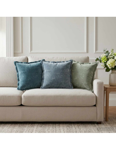 Federa 6 pz HOUTEN Blu 30 x 30 cm Tessuto Chenille