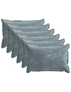 Federa 6 pz HOUTEN Azzurro 50 x 70 cm Tessuto Chenille