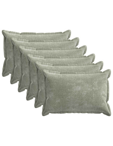Federa 6 pz HOUTEN Verde 50 x 70 cm Tessuto Chenille
