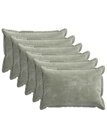 Federa 6 pz HOUTEN Verde 50 x 70 cm Tessuto Chenille