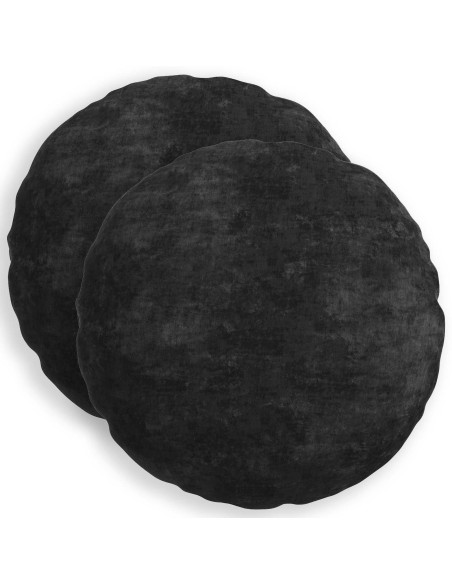 Federa 2 pz HEERLEN Antracite Ø 60 cm Tessuto Chenille