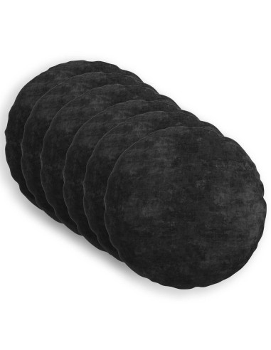 Federa 6 pz HEERLEN Antracite Ø 60 cm Tessuto Chenille