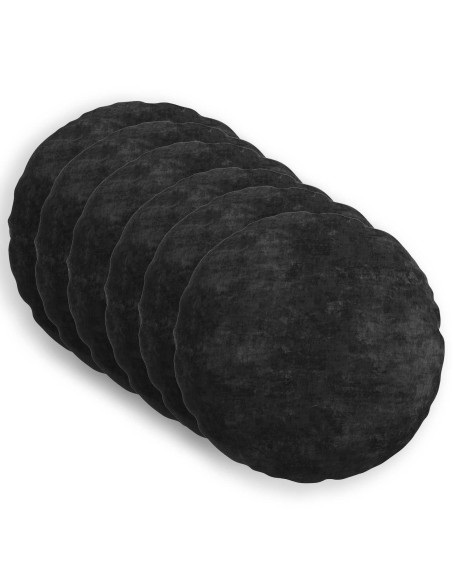 Federa 6 pz HEERLEN Antracite Ø 60 cm Tessuto Chenille